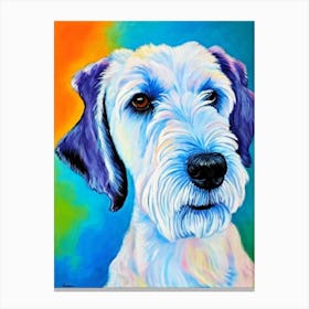 Standard Schnauzer Fauvist Style dog Canvas Print