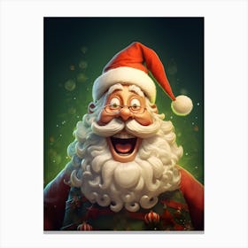 Jolly Santa Claus Caricature 1 Canvas Print