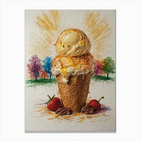 Ice Cream Cone 16 Canvas Print