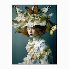 Butterfly Hat 1 Canvas Print