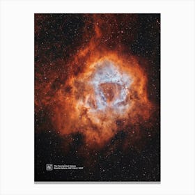 The Flaming Skull Nebula. Rosette Nebula, NGC 2244/2237 — space poster Canvas Print