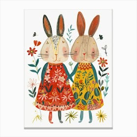 Bunny Friends Canvas Print