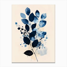 Blue Leaves Canvas Print Canvas Print