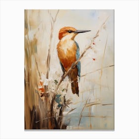 Bird Painting Kingfisher 3 Canvas Print