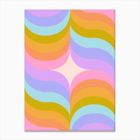 Retro Rainbow Sparkle Canvas Print