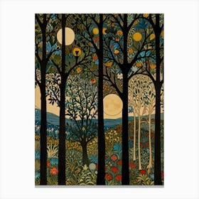 William Morris Moonlight In The Woods 5 Canvas Print