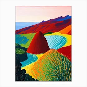 Teide National Park 1 Spain Abstract Colourful Canvas Print