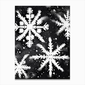 Individual, Snowflakes, Black & White 1 Canvas Print