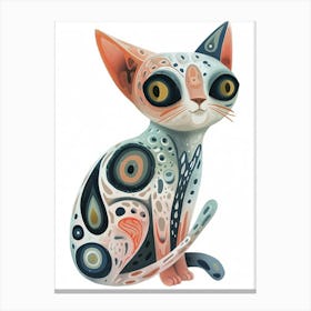 Sphynx Cat Clipart Illustration 3 Canvas Print