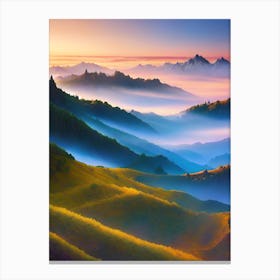 Sunrise Over The Mountains 4 Canvas Print