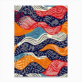 Seamless Pattern With Waves Canvas Print