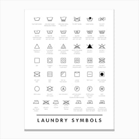 Laundry Guide For Laundry Room Canvas Print