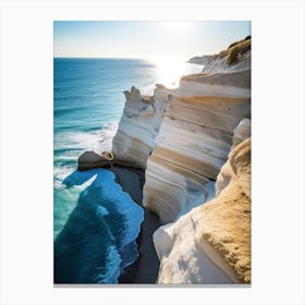Surreal Cliffs Summer Photography Canvas Print