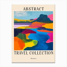 Abstract Travel Collection Poster Mauritius 7 Canvas Print