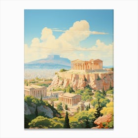 Parthenon Grace in the Skyline Canvas Print