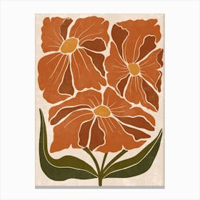 Orange Flowers Canvas Print