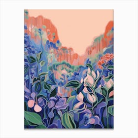 Boho Wildflower Painting Virginia Bluebells 1 Canvas Print