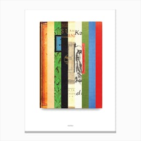 Franz Kafka - Book Lover Abstract Print -First Edition Covers Stampe su tela