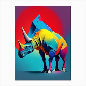 Avaceratops 1 Primary Colours Dinosaur Canvas Print