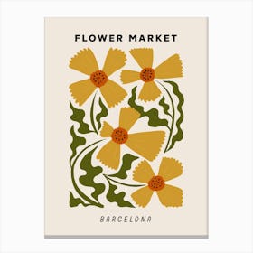 Flower Market Barcelona Canvas Print