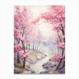 Beautiful Watercolor Cherry Blossom 7 Canvas Print