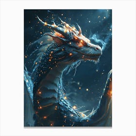 Dragon In The Night Sky 1 Canvas Print