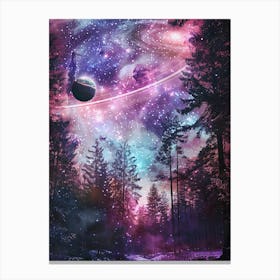 Galaxy Forest Canvas Print