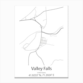 Valley Cottage,United States Minimalist Map Toile