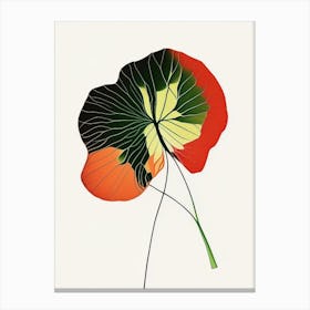 Nasturtium Leaf Abstract Canvas Print