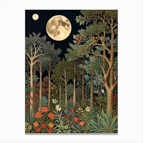 William Morris Moonlight In The Forest 126 Canvas Print