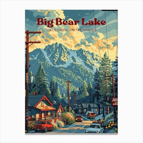 Big Bear Lake California Travel Art Canvas Print