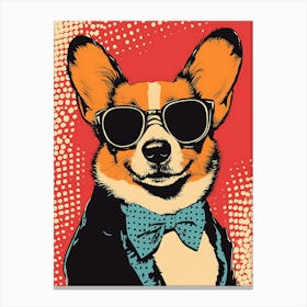 Corgi In Sunglasses 2 Canvas Print