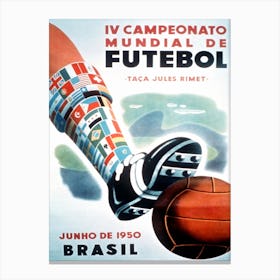 Poster World Cup 1950 Canvas Print