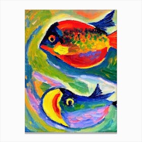 Flounder Matisse Inspired Canvas Print