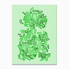 Coastal Coral Reef Lime Canvas Print