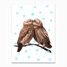 Winter Owls Canvas Print