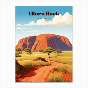 Uluru Rock Australia Travel Art Canvas Print