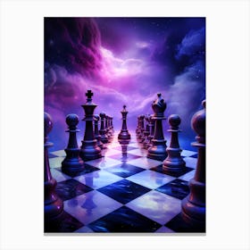Chess Pieces In The Sky Canvas Print