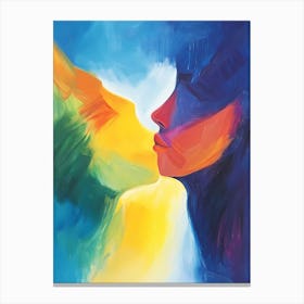 Kissing couple Canvas Print