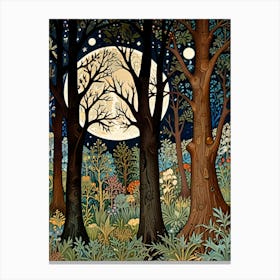 William Morris Moonlight In The Forest 94 Canvas Print