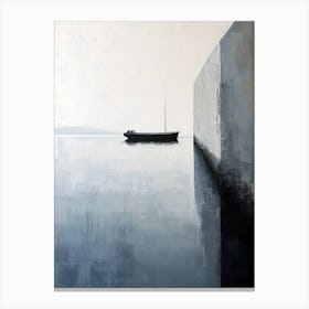 Santorini Silence: A Minimalist Study, Greece Canvas Print