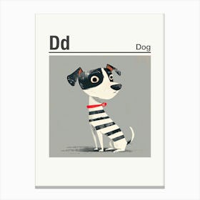 Animals Alphabet Dog 3 Canvas Print