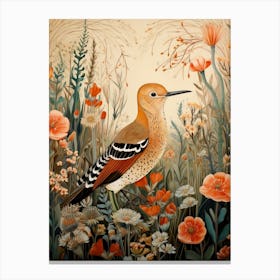 Hoopoe 4 Detailed Bird Painting Canvas Print