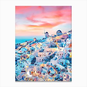 Sunset In Oia Canvas Print