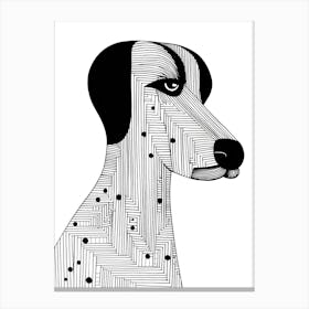 Dog Line Art 2 Canvas Print