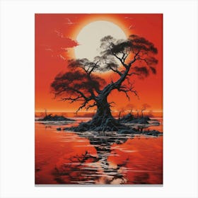 Tree In The Water Canvas Print