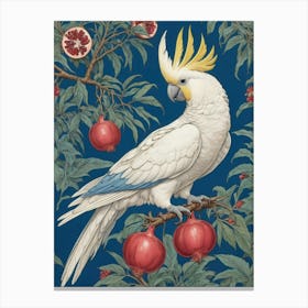 Cockatoo And Pomegranate Blue Walter Crane Art Print 0 1 Canvas Print