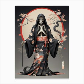 Samurai Skeleton Canvas Print