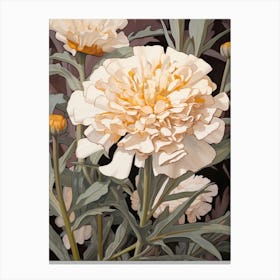 Marigold 4 Flower Painting Canvas Print