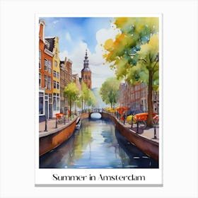 Summer in Amsterdam. 8 Canvas Print